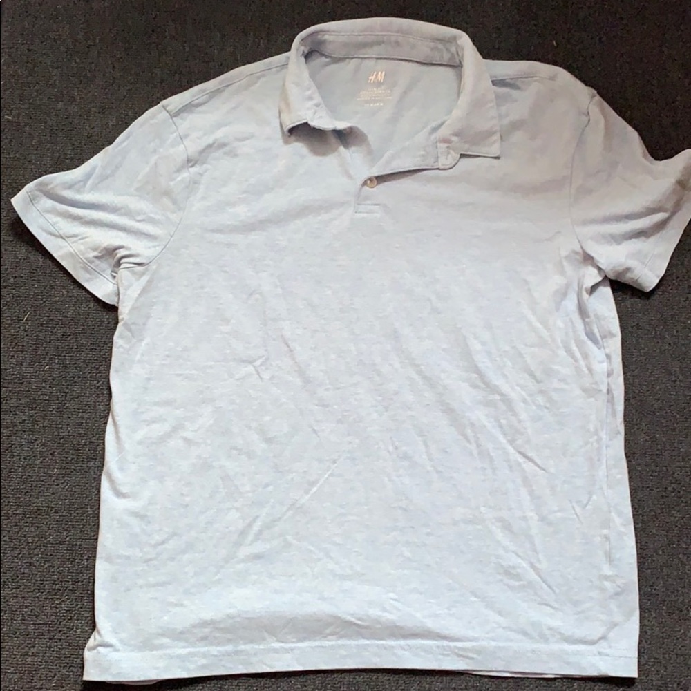 Blue polo shirt